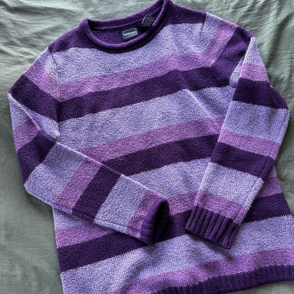 Purple striped sweater